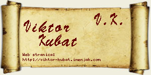 Viktor Kubat vizit kartica